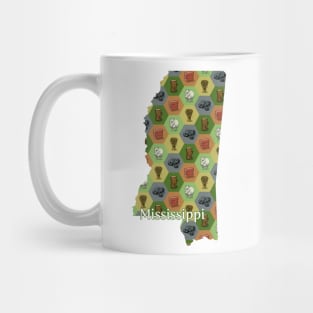 Mississippi State Map Board Games Mug